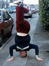 Junk doing a headstand 1984 